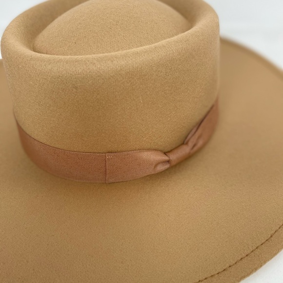 PECAN CAMEL Fedora rancher Felt Hat - Picture 7 of 10